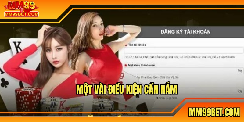 Một vài điều kiện cần nắm